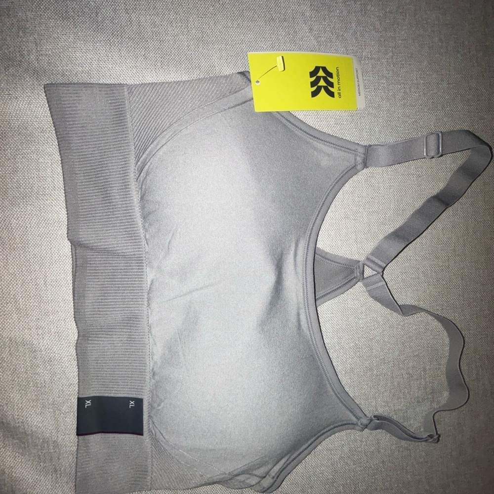 All in Motion Gray Sports Bra with Adjustable Straps - Picture 4 of 9